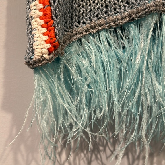 BNWT Anthropologie X Of Handmade Feather Vest - Picture 2 of 7